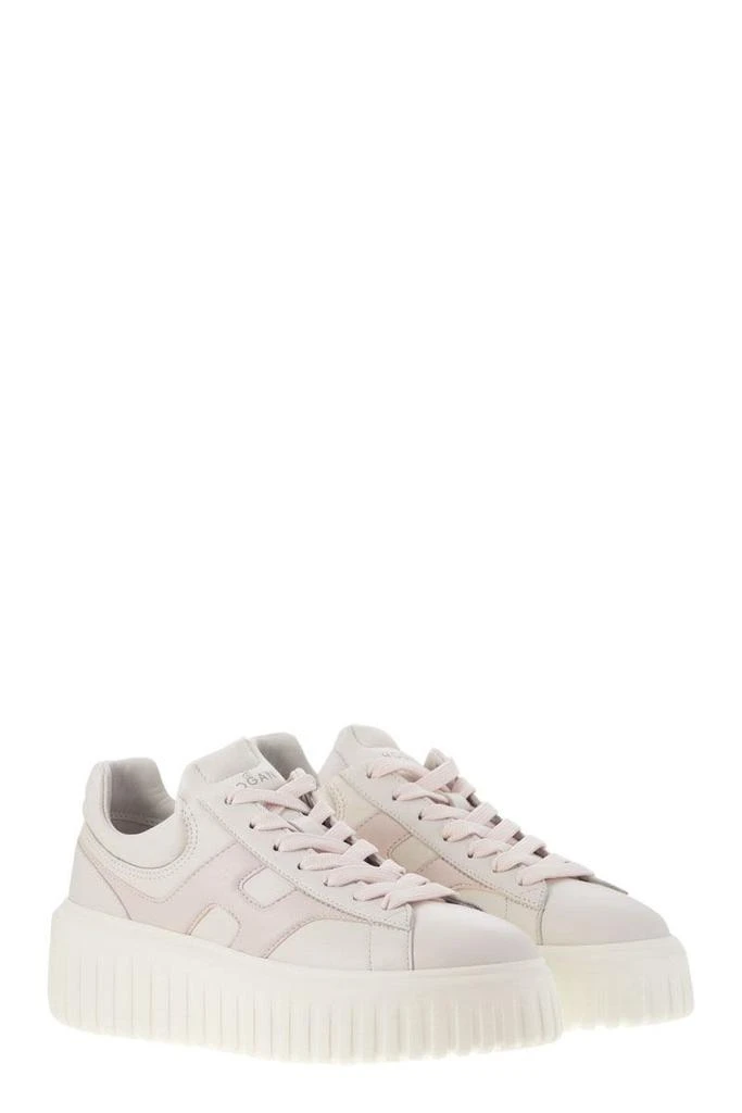hogan SMOOTH LEATHER H STRIPES PLATFORMS. 4