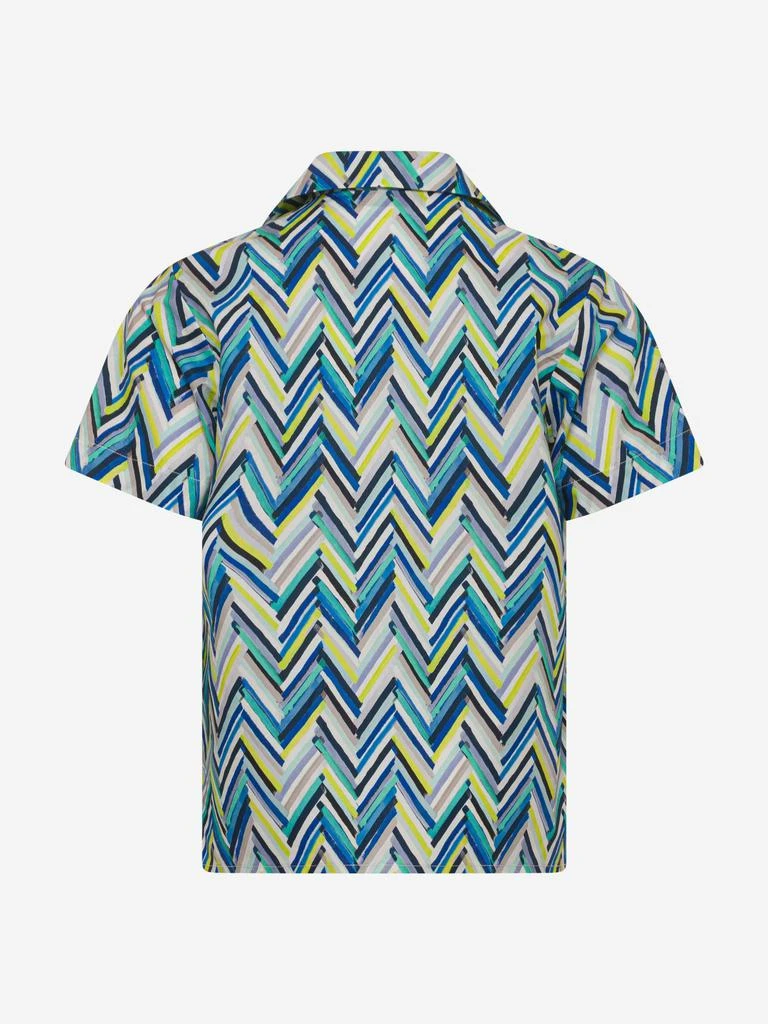 Missoni Missoni Boys Zigzag Beach Shirt in Blue 3