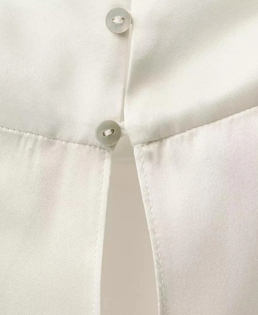 Mango Women's High Neck Silk Blouse Top 5
