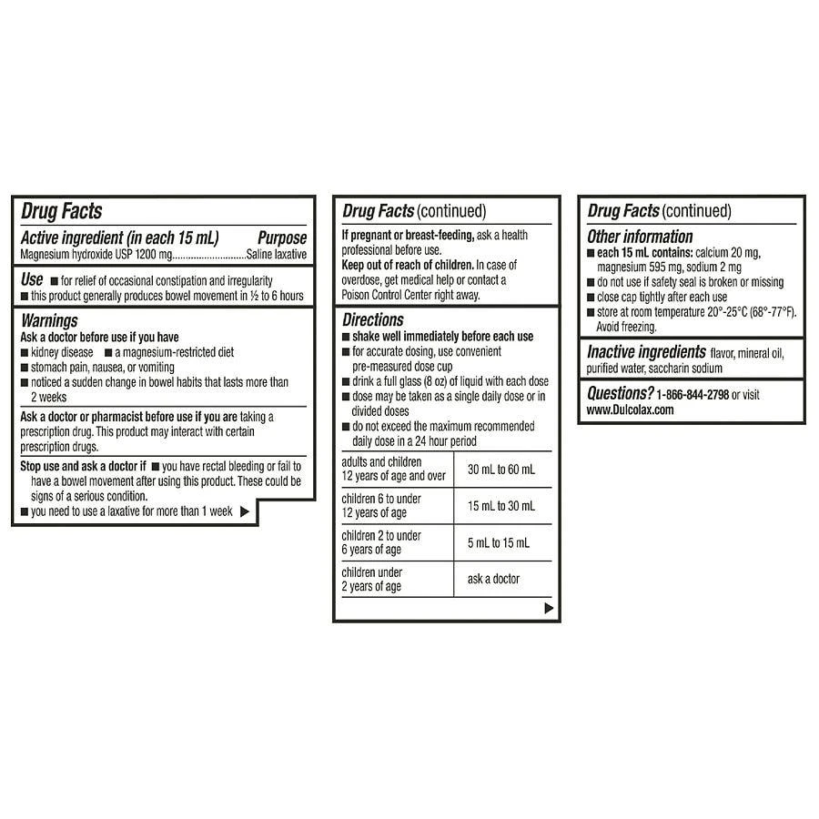 Dulcolax Liquid Laxative for Constipation Relief Mint 4