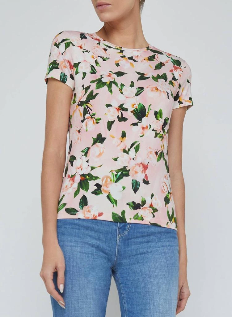 L'Agence L'Agence - Ressi Short Sleeve Rose Print Tee 1