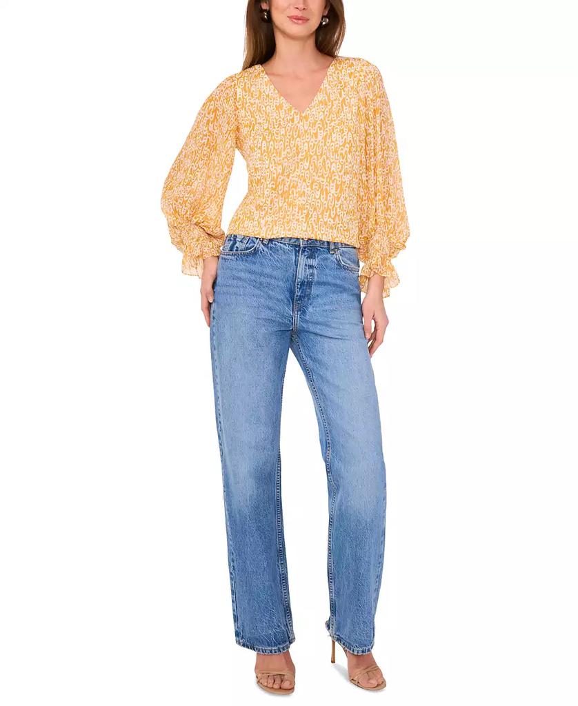 Vince Camuto Women's V-Neck Balloon-Sleeve Blouse