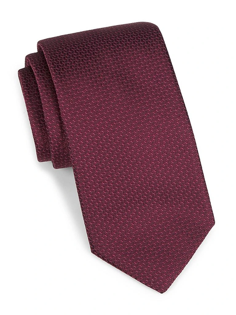 Canali Neat Silk Tie 1