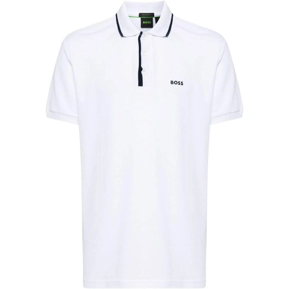 Hugo Boss Men's Paddy 2 NCSA Stretch Polo Shirt, White 1