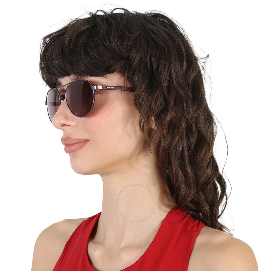Calvin Klein Grey Pilot Ladies Sunglasses CK19313S 008 55 2