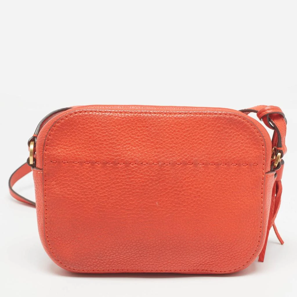 Tory Burch Tory Burch Orange Leather Mcgraw Camera Crossbody Bag 4