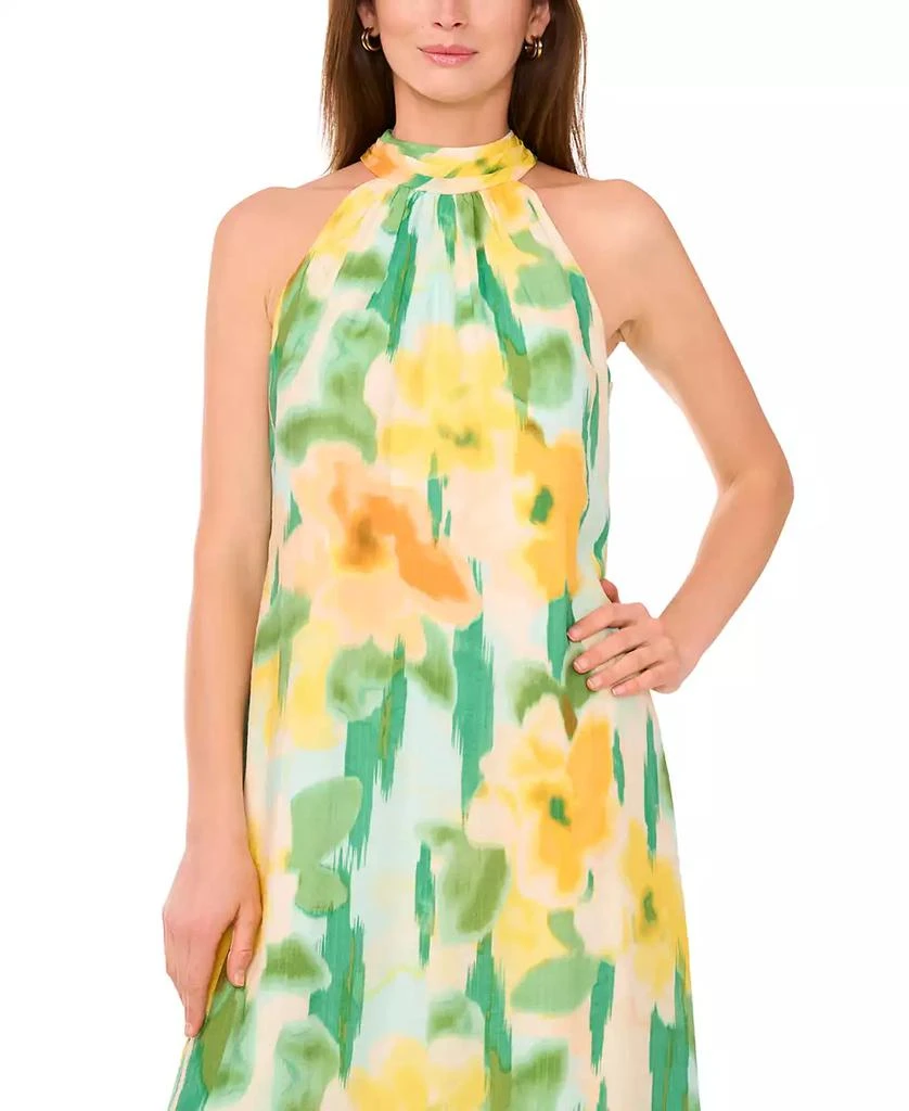 MSK Women's Printed Sleeveless Halter Neck Maxi Dress 5