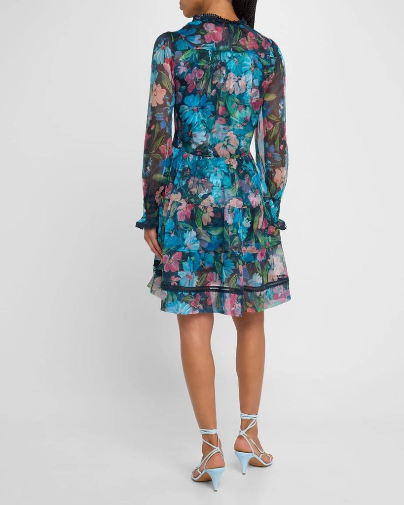 Johnny Was Maryah Tiered Floral-Print Chiffon Dress 3