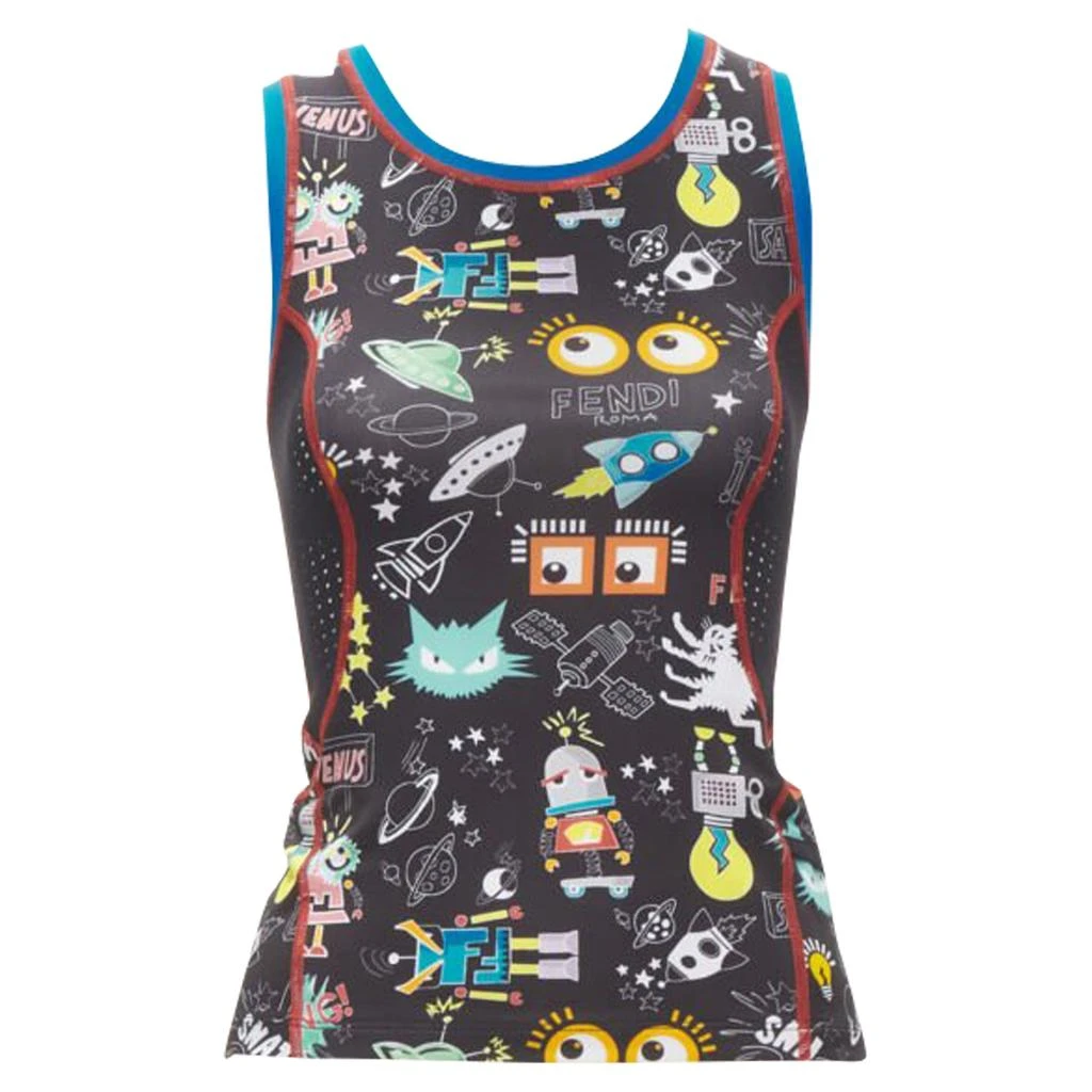 Fendi Activewear FF robot Monster Eye tank top 1