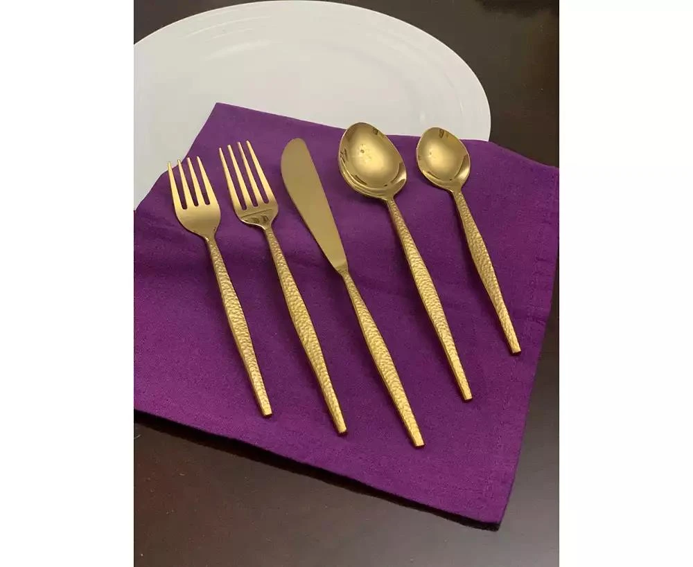 Vibhsa 20 Piece Gold Flatware Set, Service for 4 8