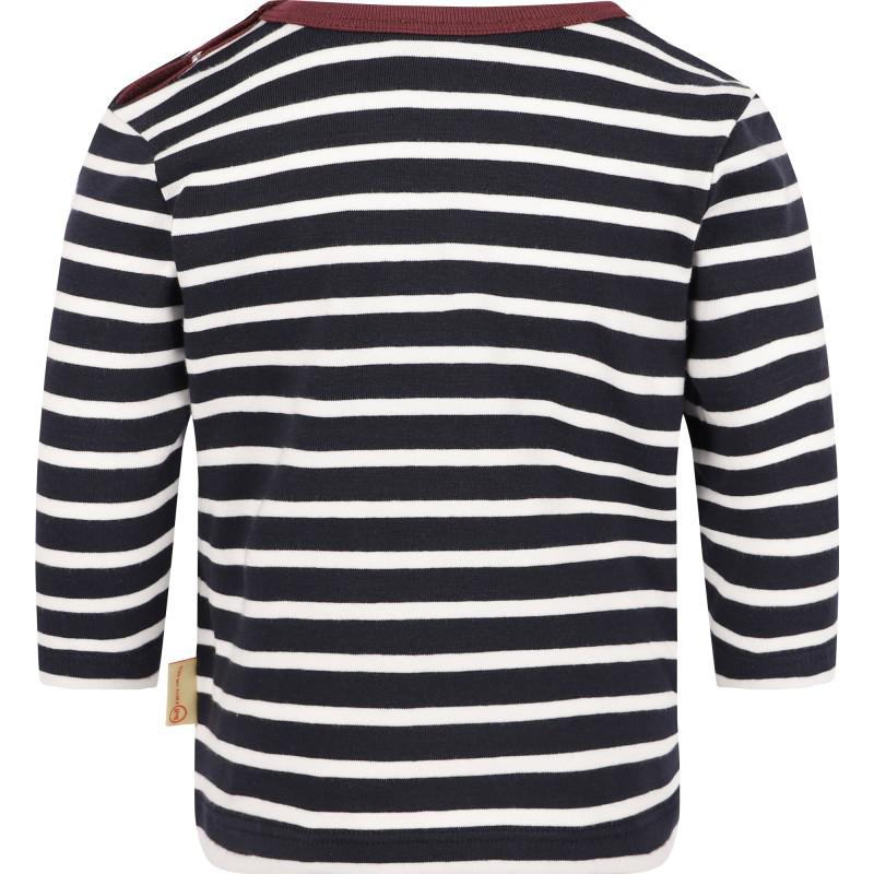 Steiff Logo bear long sleeved t shirt with stripes