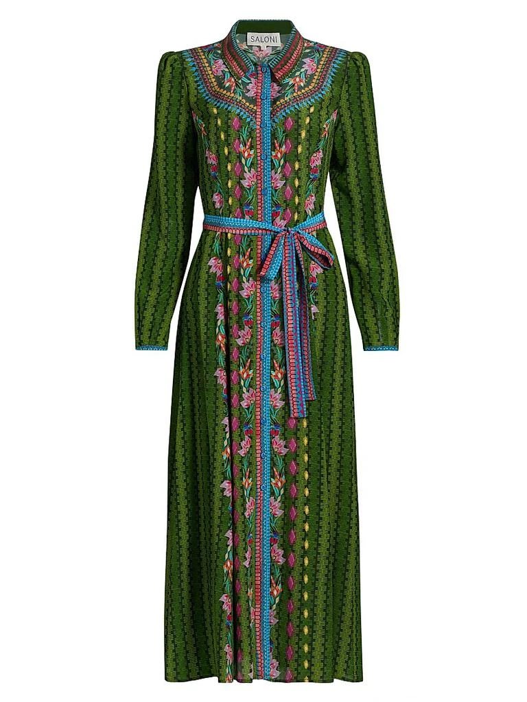 knee length dresses for ladies Saloni Holly Pink Margerite Mini Dress main image 1