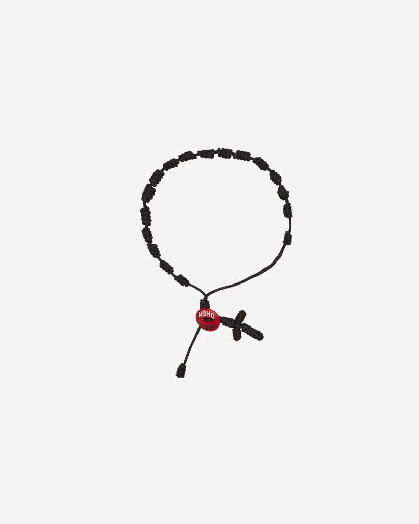 NEIGHBORHOOD Cord Cross Bracelet Black 2