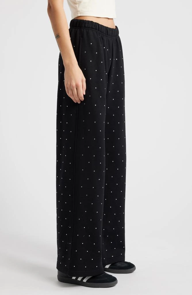 Good American Crystal Wide Leg Sweatpants 3