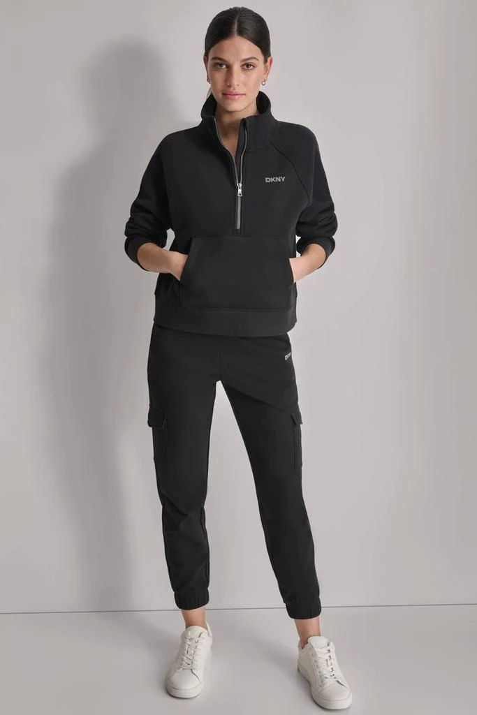 DKNY MINI STUD LOGO HALF ZIP PULLOVER 3
