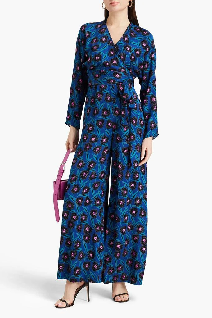 Diane von Furstenberg Piper floral-print crepe wide-leg jumpsuit 2