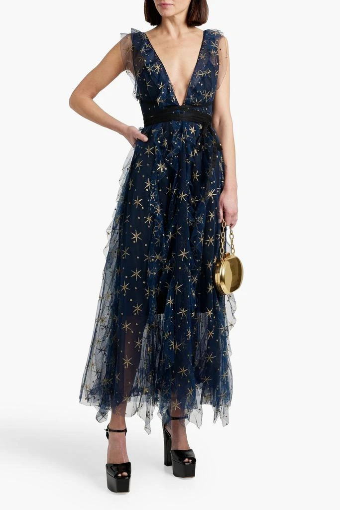 Shop Ruffled metallic embroidered tulle maxi dress on Sale at BeyondStyle   Get 65% Off Ruffled metallic embroidered tulle maxi dress with Limited-Time  Flash Deals, Exclusive Discounts, and Special Offers. Enjoy Unbeatable