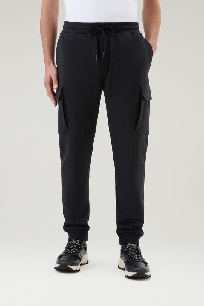 Woolrich Sweatpants in Stretch Cotton Blend - Men - Black