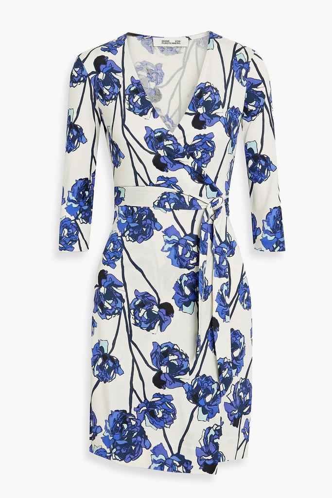 Diane von Furstenberg Julian floral-print silk-jersey mini wrap dress