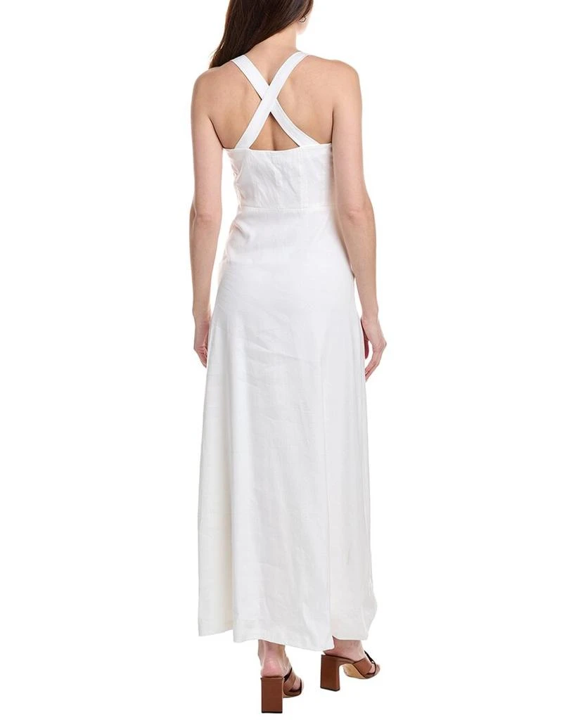 Theory Seamed Linen-Blend Maxi Dress 2