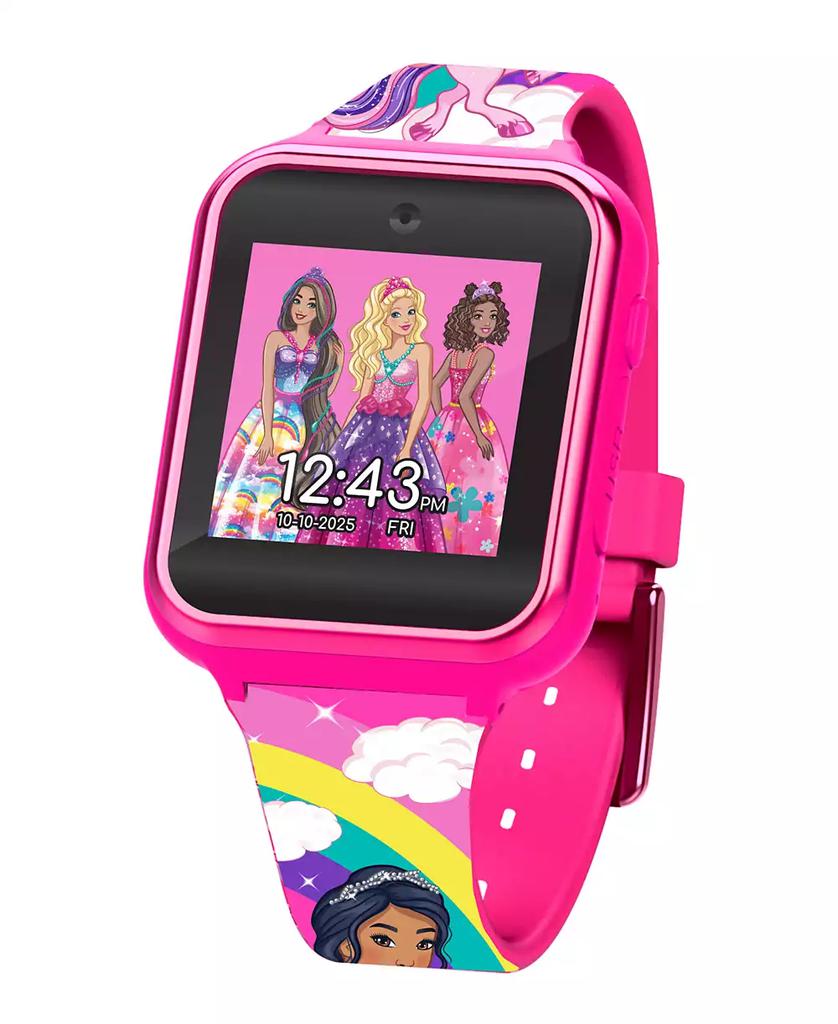 Accutime Children's Barbie Pink Silicone Smart Watch 38mm