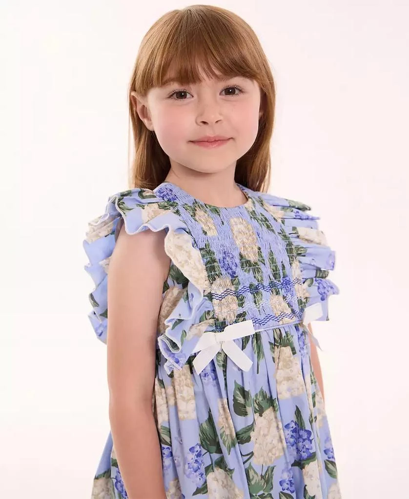 Bonnie Jean Toddler and Little Girls Hydrangea Print Smocked Dress 2