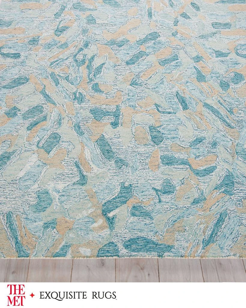 Exquisite Rugs Botanica Hand-Tufted Turquoise Rug, 9' x 12' 4