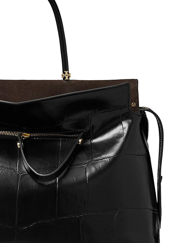 Tory Burch Mercer Croc-Embossed Leather Top Handle Satchel 4
