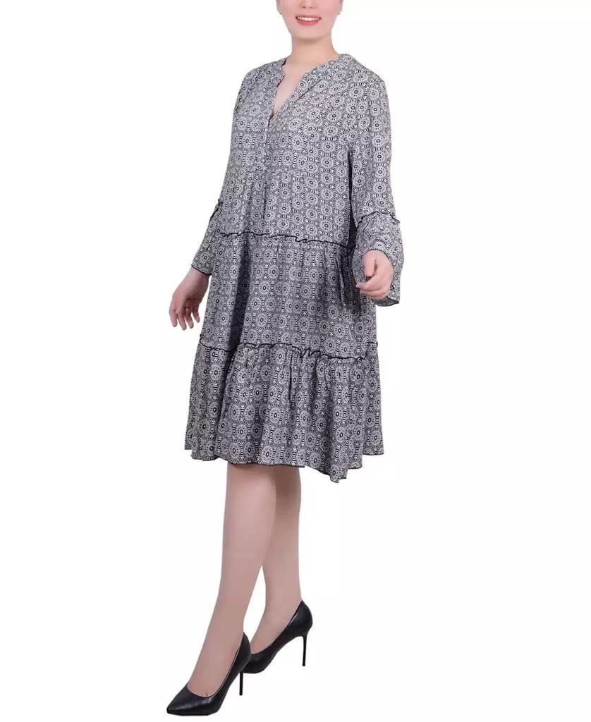 NY Collection Petite 3/4 Sleeve Tiered Dress 12