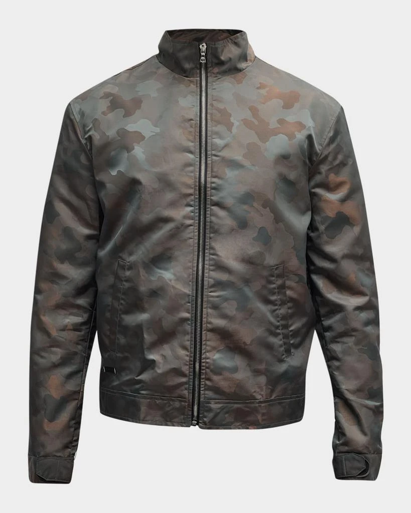 TRUE TRIBE Men's Camo Mock-Neck Track Jacket 1
