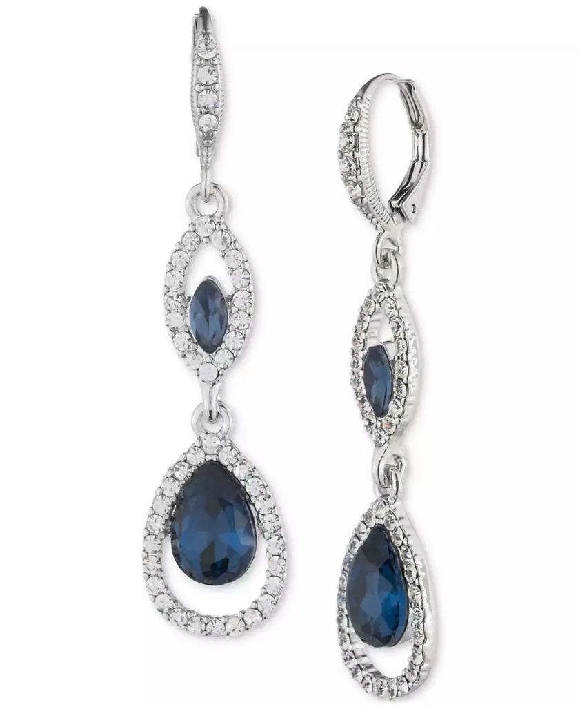 Givenchy Pavé & Color Crystal Double Drop Earrings