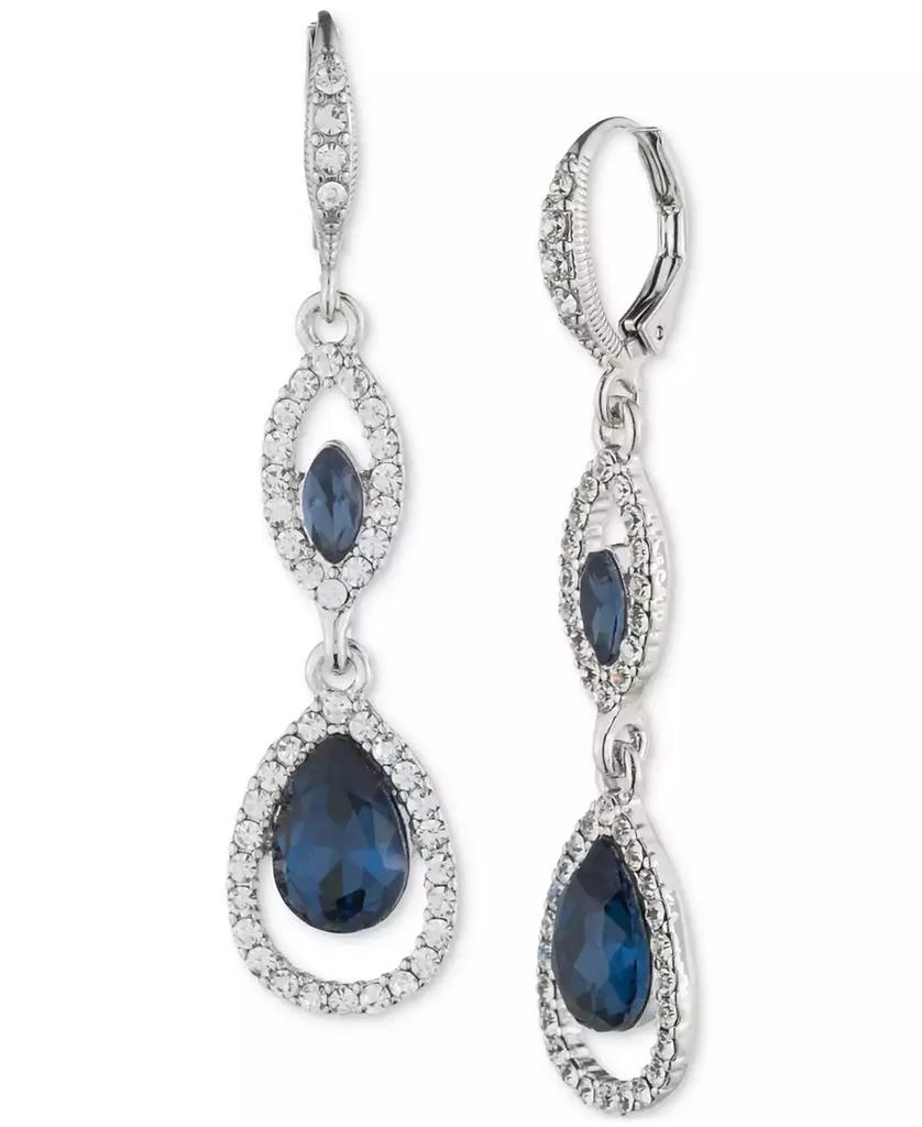 Givenchy Pavé & Color Crystal Double Drop Earrings 1