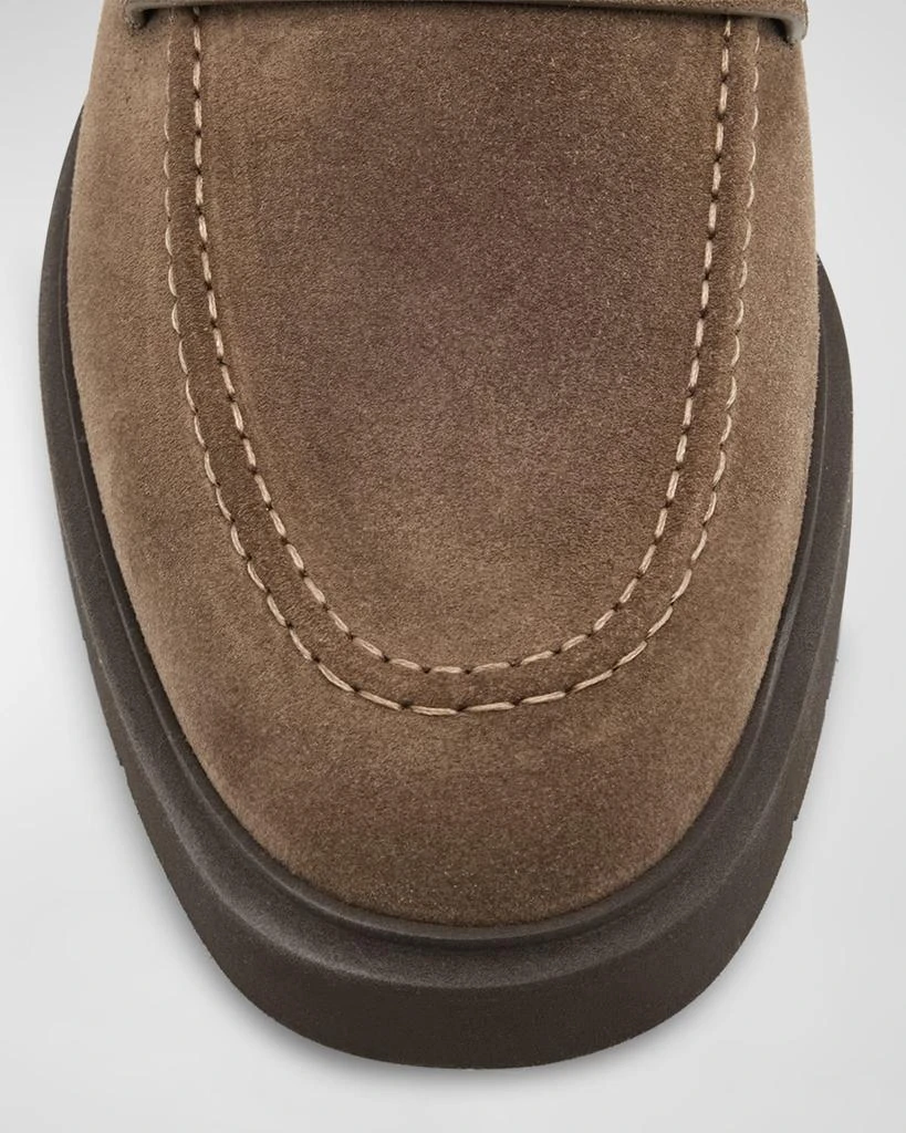 Brunello Cucinelli Suede Monili Penny Loafers 5