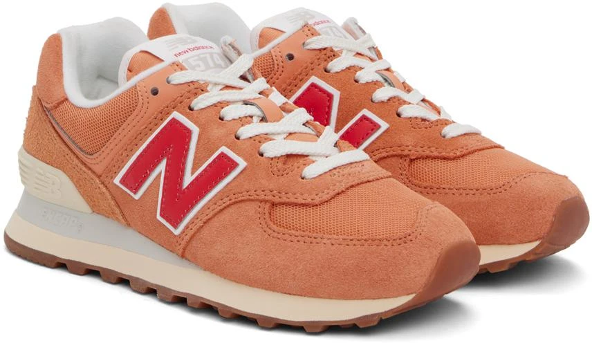New Balance Orange 574 Sneakers 4