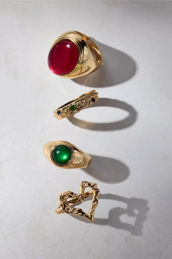 Urban Outfitters Garland Stone Ring Set 2