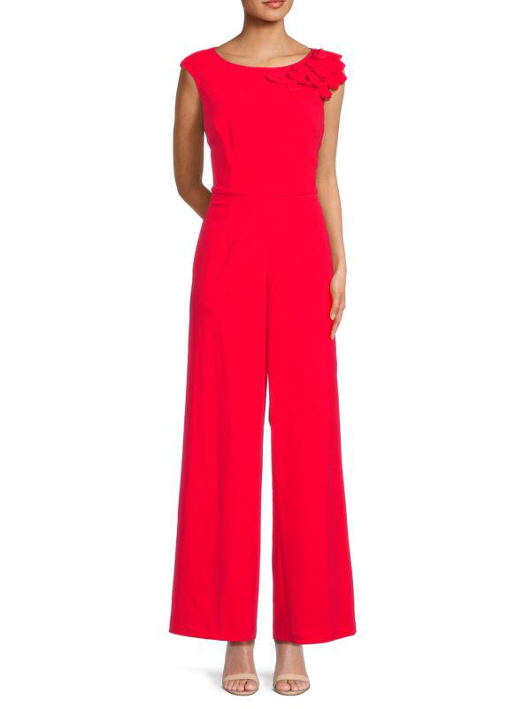 Donna Ricco Boat Neck Jumpsuit