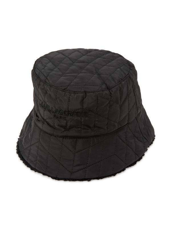 Karl Lagerfeld Paris Women s Quilted Bucket Hat Black