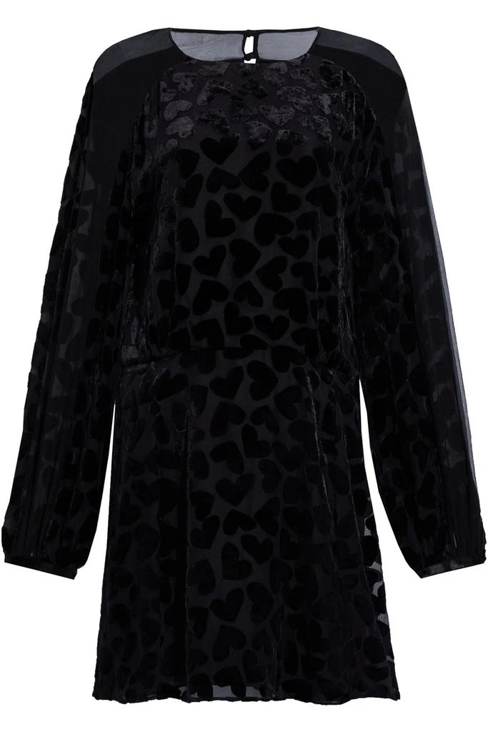 Yves Saint Laurent Devoré-velvet mini dress 1