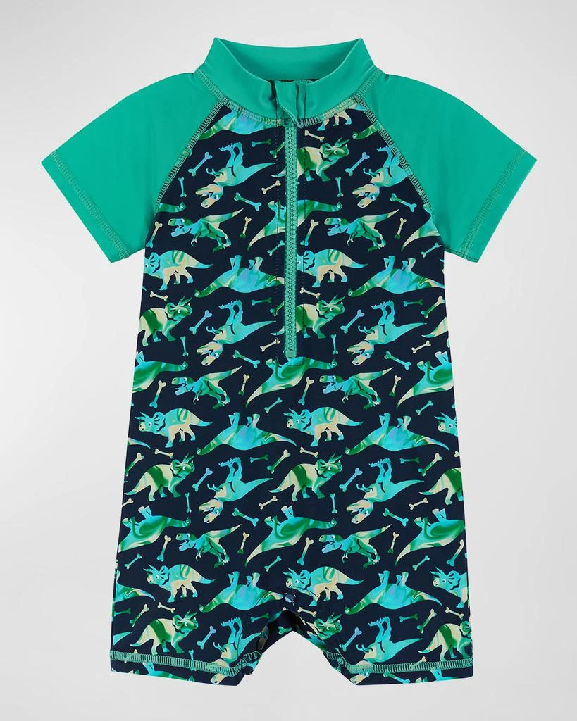 Andy & Evan Boy's Rashguard and Sun Hat Set, Size 0M-24M 3