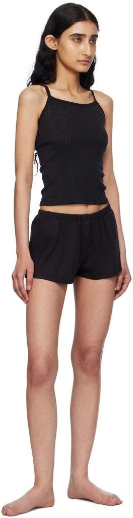 Cou Cou Black 'The Picot Regular' Tank Top 4