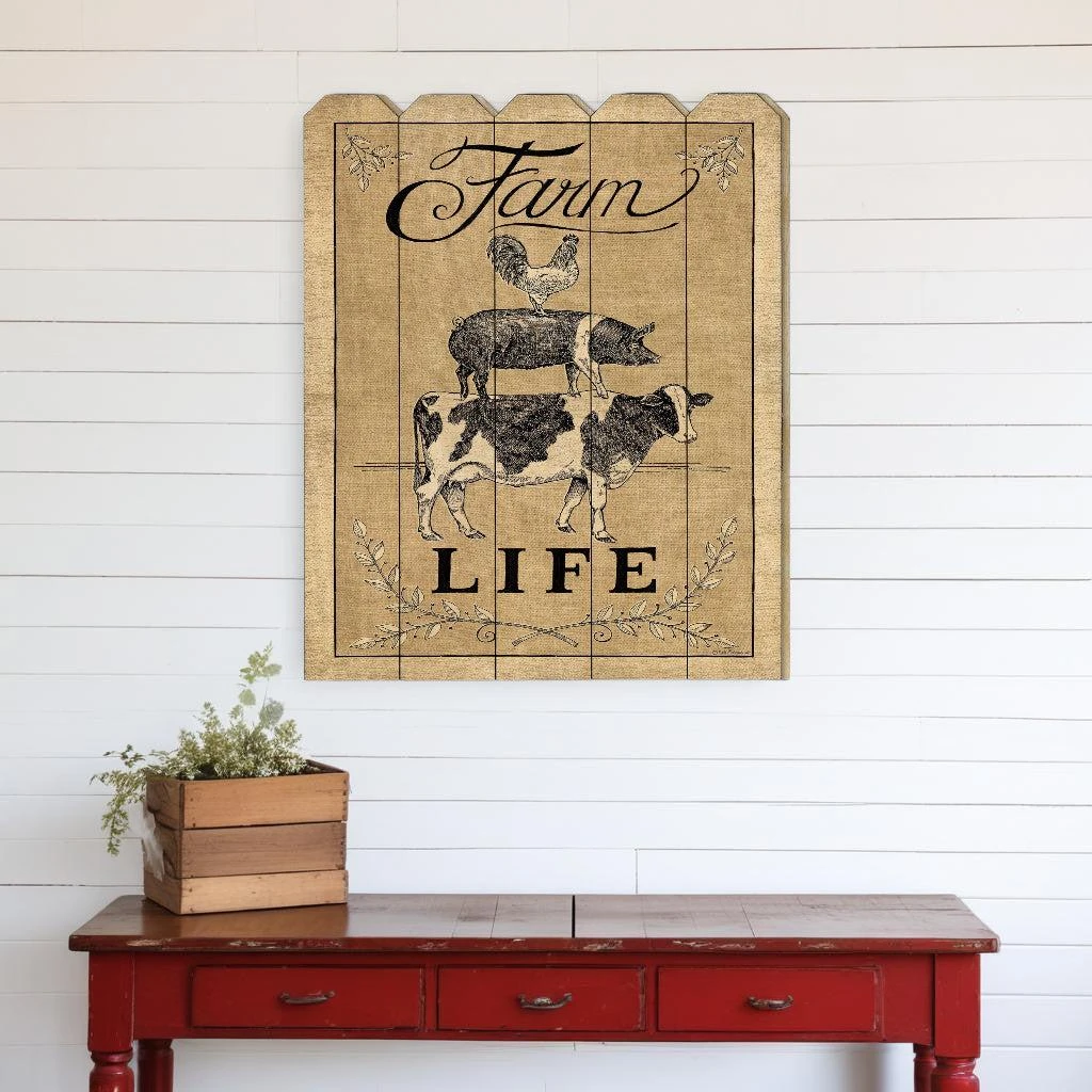 Hivvago Farm Life Unframed Print Wall Art