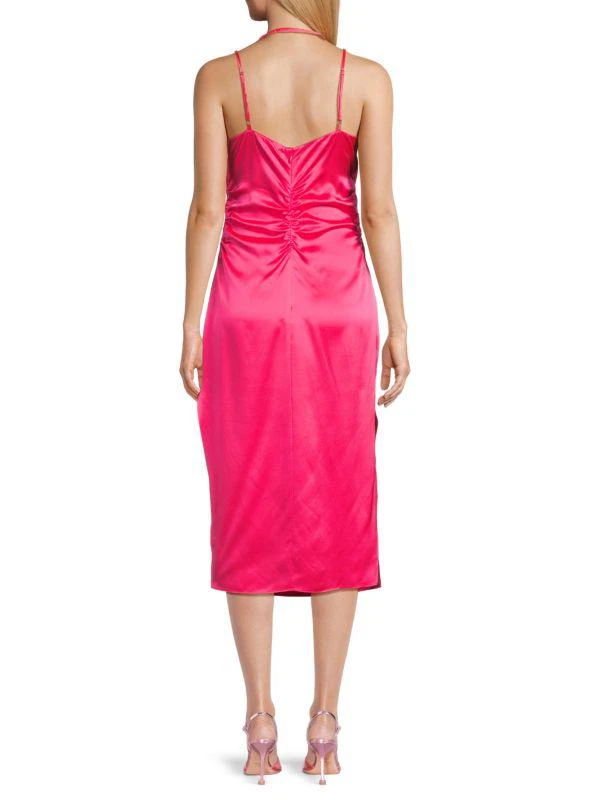 Amanda Uprichard Amiyah Ruched Silk Midi Dress 2