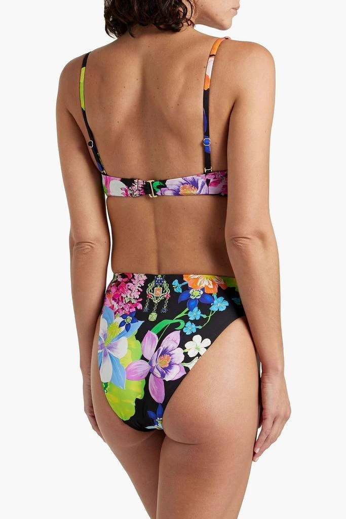 CAMILLA Crystal-embellished floral-print mid-rise bikini briefs 3