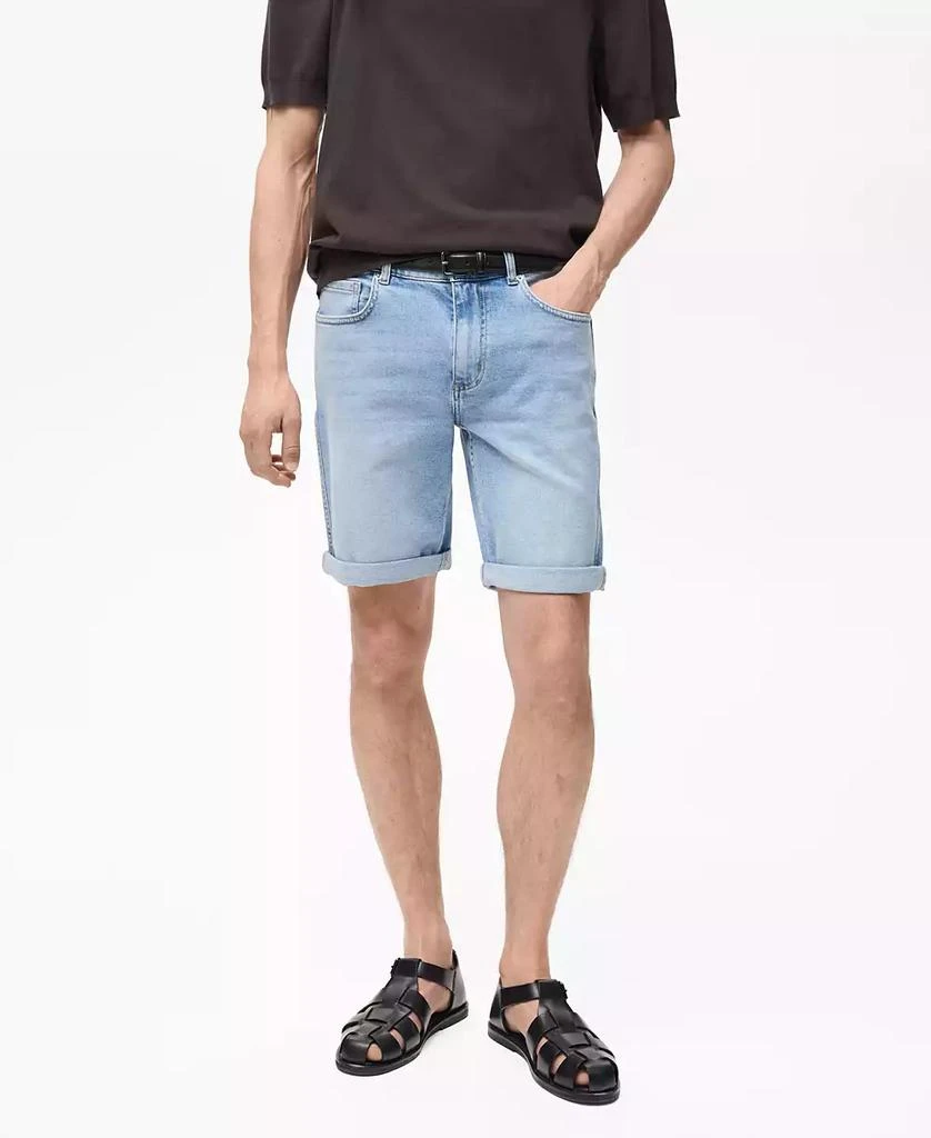 Mango Men's Slim-Fit Denim Bermuda Shorts 1