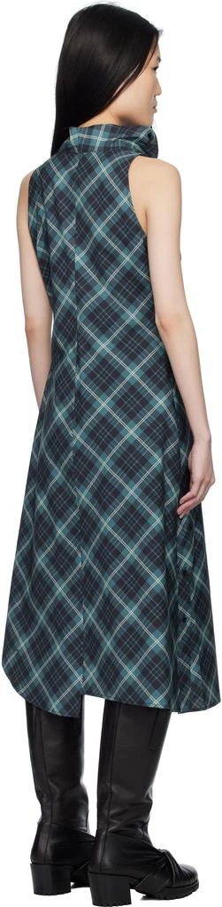 pushBUTTON Blue Halter Sleeveless Midi Dress 3