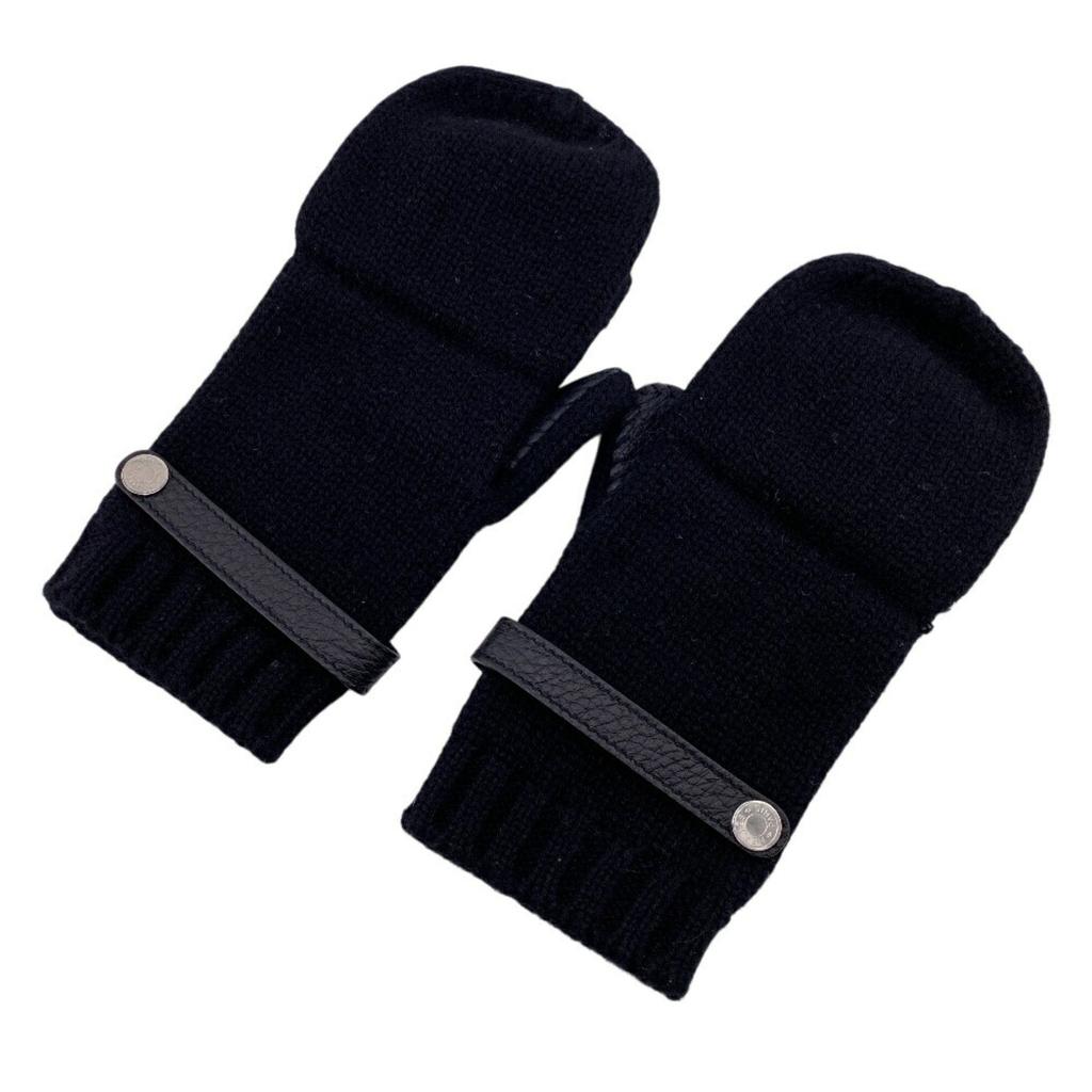 Hermes Cashmere Leather Warm Gloves (Pre-Owned)