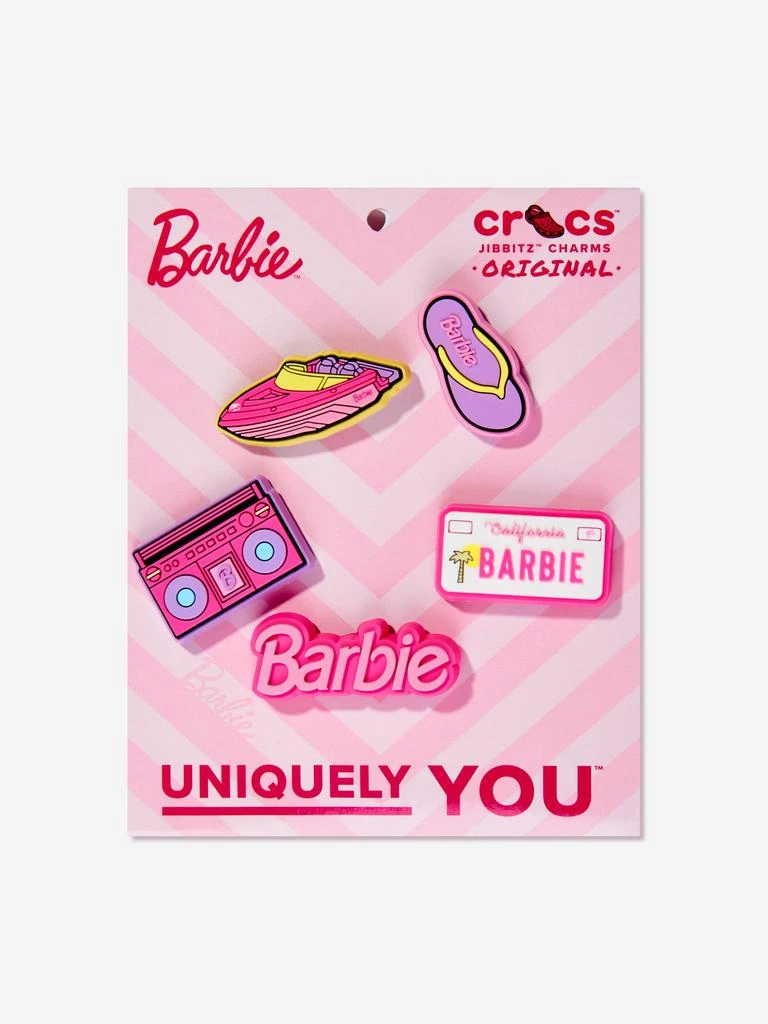 Crocs Crocs Girls Barbie Retro Jibbitz™ 5 Pack in Pink