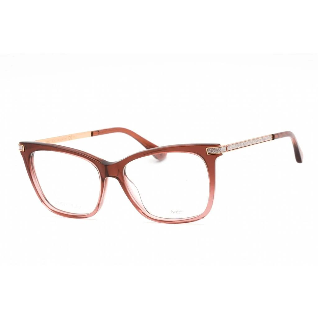 Jimmy Choo Jimmy Choo Women's Eyeglasses - Cat Eye Burgundy/Pink Plastic Frame | JC353 02LN 00 1