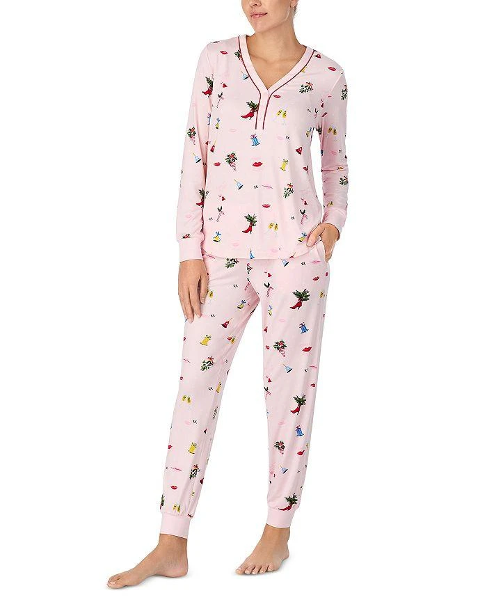 Kate Spade Jersey Henley Christmas Pajama Set 5