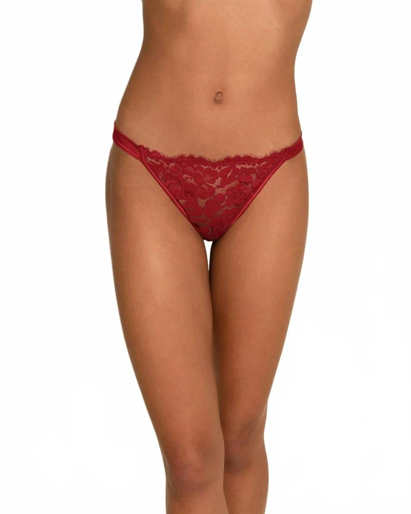 Cosabella Magnolia String Bikini Bottom In Deep Ruby